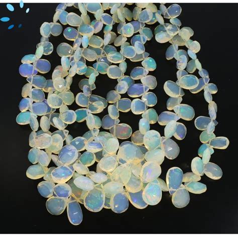 Ethiopian Opal Faceted Pear Beads X X Grdmm