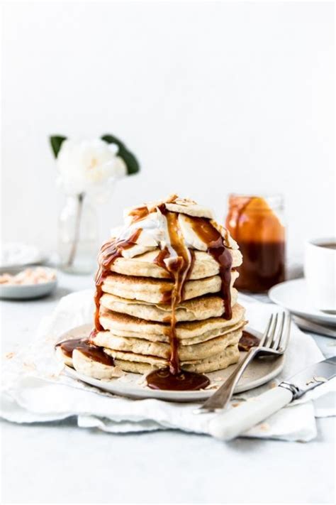 Ricotta Banana Pancakes With Salted Caramel Sauce Emma Duckworth