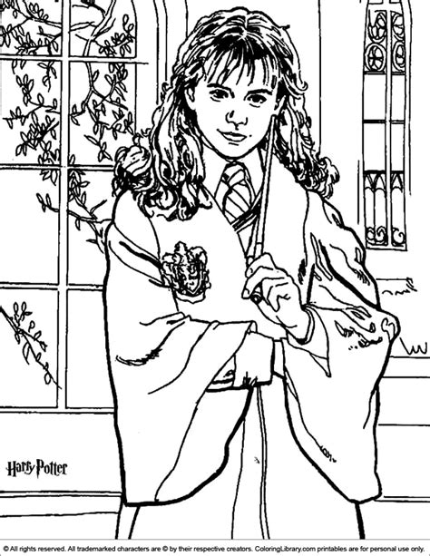 Printable Harry Potter Coloring Page Coloring Library