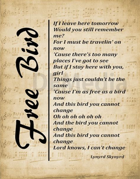 Lynyrd Skynyrd Free Bird Lyrics