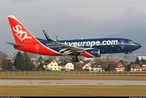 OM NGD SkyEurope Airlines Boeing 737 76N WL Photo By Karl Dittlbacher