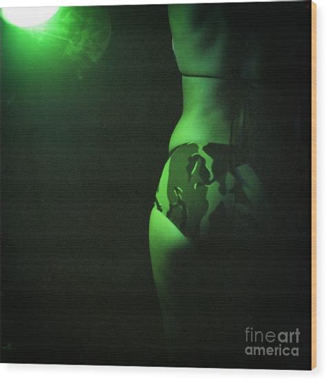Sexy Girl In Camouflage Bikini In Green Light Hasselblad Medium Format Photo Photograph By