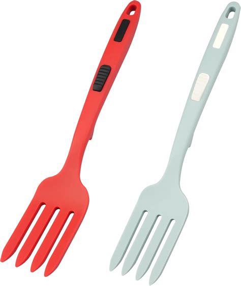 Wakihong 2 Pcs Silicone Fork Multifunctional Nonstick Blending Fork