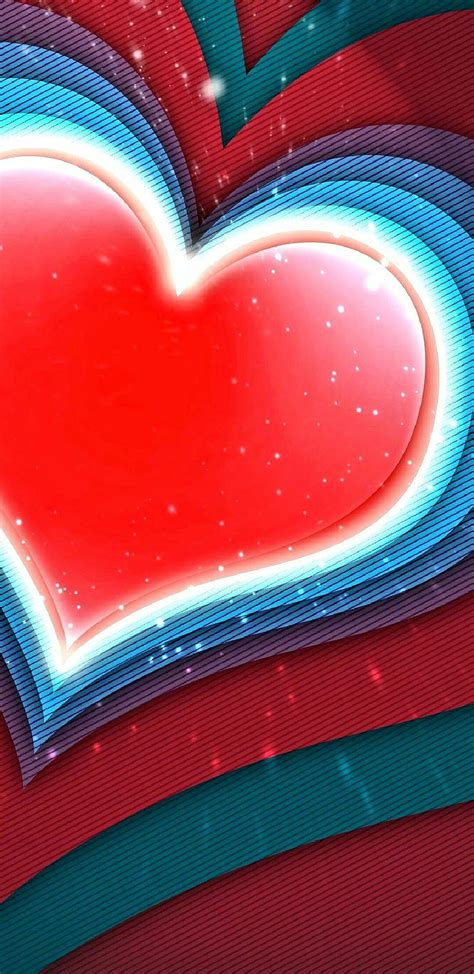 Multi Heart Corazones Red Blue Hd Phone Wallpaper Peakpx