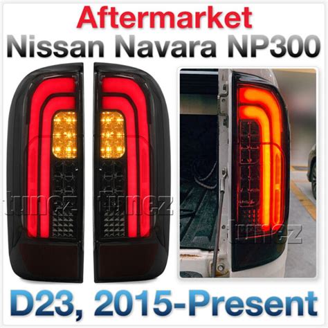 Smoked MBX LED Tail Rear Lamp Lights For Nissan NAVARA Np300 D23 2015