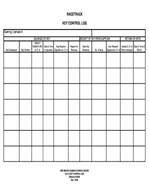 Key Log Template - Fill Online, Printable, Fillable, Blank | pdfFiller