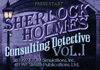 Screenshot Of Sherlock Holmes Consulting Detective SEGA CD 1991