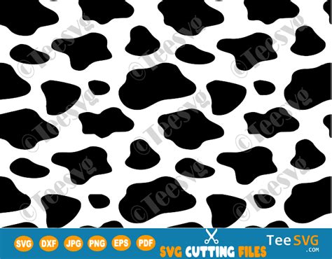 Cow Spots SVG File Cow Print Pattern PNG Vector Cow Spot Clipart Cows Decal Stencil Template ...