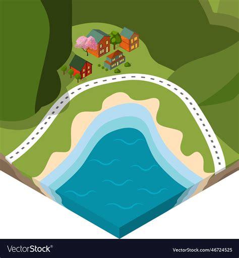 Isometric landscape Royalty Free Vector Image - VectorStock