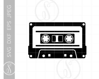 Kassette Band SVG Clipart Kassette Tape Silhouette Etsy Österreich