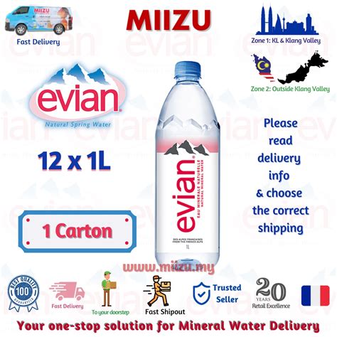 Evian Natural Mineral Water 12x1l Shopee Malaysia