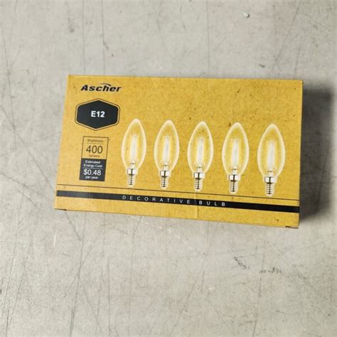 Ascher E Led Classic Candelabra Clear Light Bulb W Equivalent W