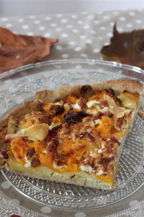 Tarte à la courge butternut lardons et feta