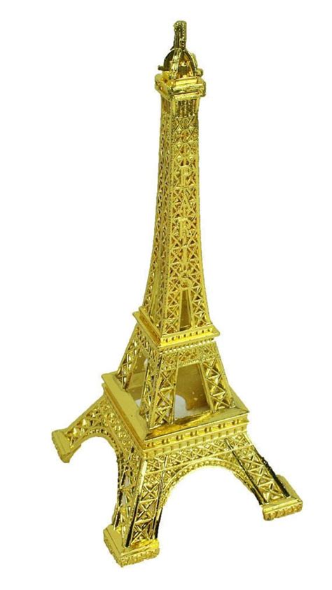 Gold Eiffel Tower Paris France Metal Stand Model For Table Etsy