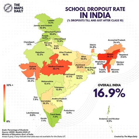 The Maps Daily On Twitter The Overall Dropout Rate Upto Secondary