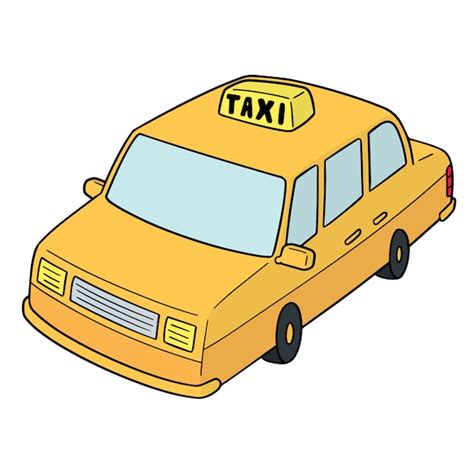 Taxi De Dibujos Animados Vector Premium