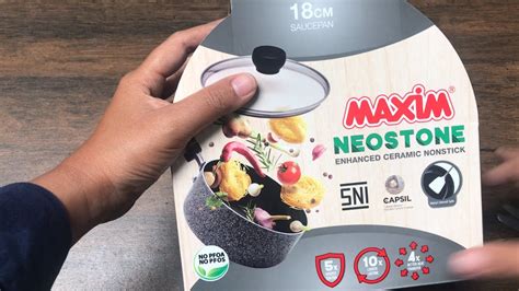 Review Dan Unboxing Panci Sauce Pan Maxim Neo Stone Youtube