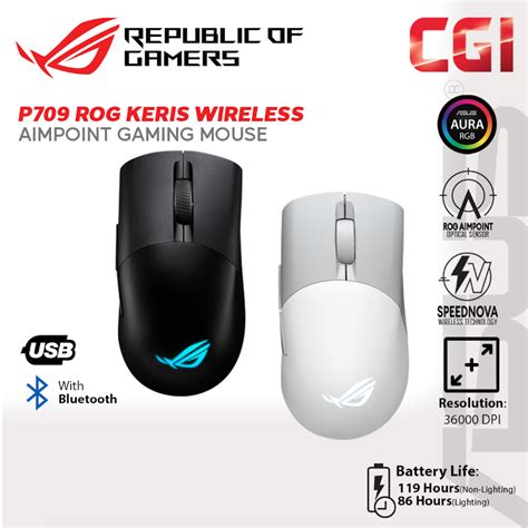 Asus P709 ROG Keris Wireless AimPoint 36 000DPI SpeedNova Tri Mode