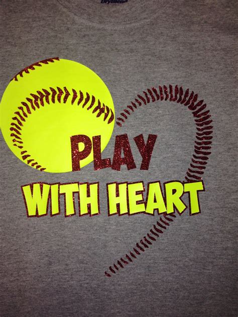 Custom Softball Heart Shirt | Etsy