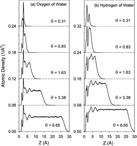 MD Computed Atomic Density Profiles For Water At The Muscovite 001