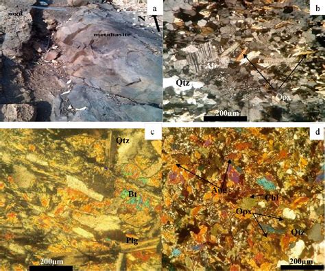 A Exposure Of Massif Metabasalt Microphotographs In Xpl B