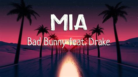 Bad Bunny Feat Drake MÍa Letralyrics Youtube