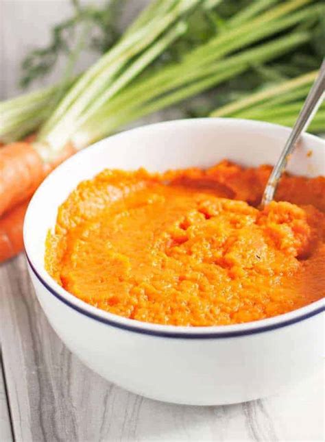 Mashed Ginger Carrots Side Dish - Honey and Birch