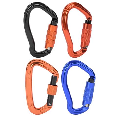 Professional Carabiner D Shape 12kn 24kn Carbiner Key Hooks Climbing