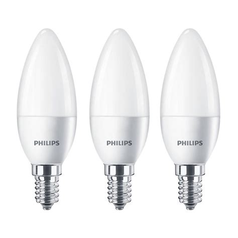 3 X Philips LED Leuchtmittel Kerzenform 4W 25W E14 Matt 250lm Warmw