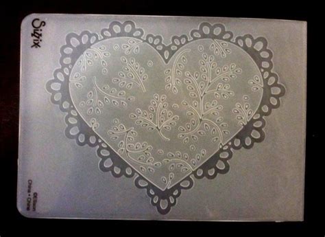 Sizzix Large Embossing Folder Scallop Heart Doily Fits Cuttlebug