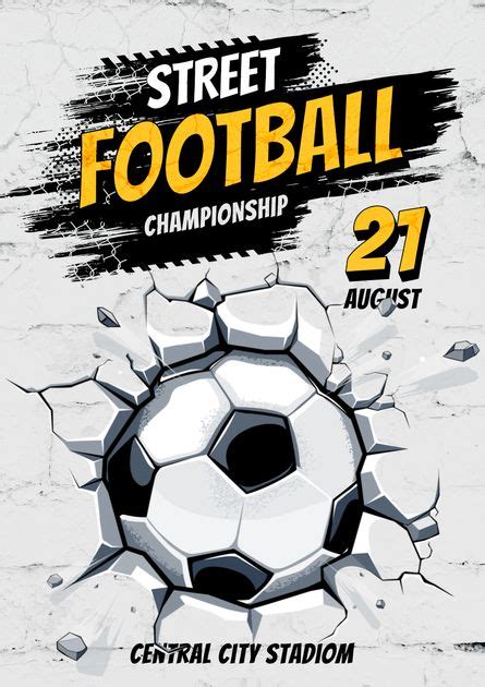 Street Football Sports Poster Design Template — Customize It In Kittl