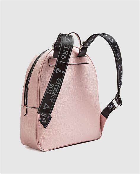 Guess Pink Backpack With Brand Patches Lyst