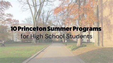 10 Princeton Summer Programs For High School Students — Inspirit Ai