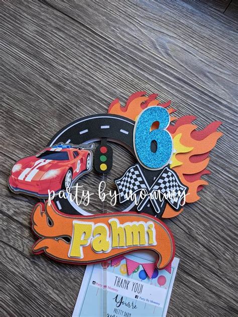 Hot Wheels Theme Inspired Cake Topper Personalized Etsy