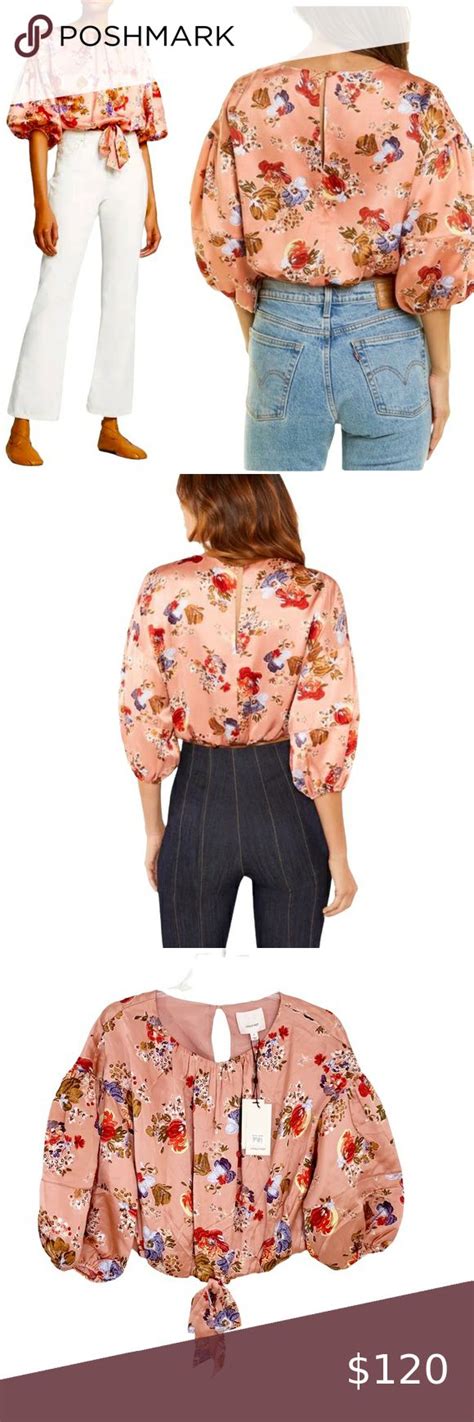 CINQ A SEPT Top Pascale Silk Floral Blouse M NWT Silk Floral Blouse