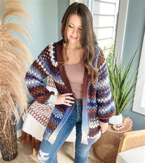 Crochet A Stylish And Trendy Granny Stitch Cardigan Crochet Cardigan Pattern Cardigan