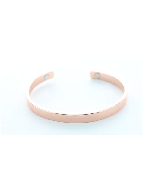 Bracelet Cuivre Avec Aimants Jonc Plat Pierres De Lumiere