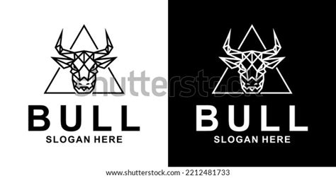 Black White Bull Logo Vector Stock Vector (Royalty Free) 2212481733 ...