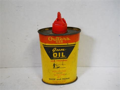 Vintage Outers 445 Gun Oil Metal Tin Can 3oz Empty No Upc Garage Man Cave Decor Ebay