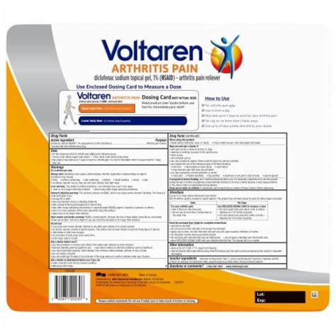 Voltaren Arthritis Pain Reliever Topical Gel 2 Ct 3 53 Oz Kroger