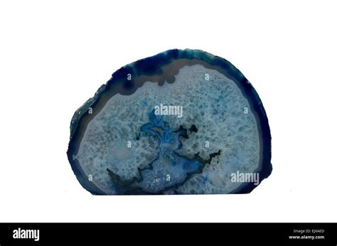 Blue Agate geode Stock Photo - Alamy