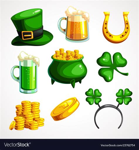 A set of symbols for the st patrick s day Vector Image