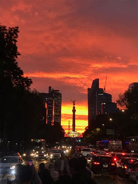 Atardecer En Cdmx Ciudad De Mexico Noche Paisaje Mexico Cdmx Mexico