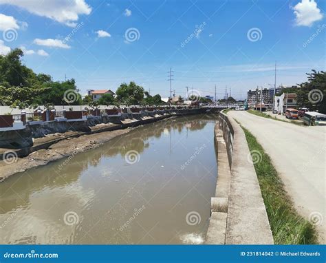 The Zapote River Bordering Las Pinas In Metro Manila And Bacoor In