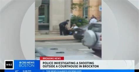 Police Investigate Shooting Outside Brockton Courthouse Cbs Boston