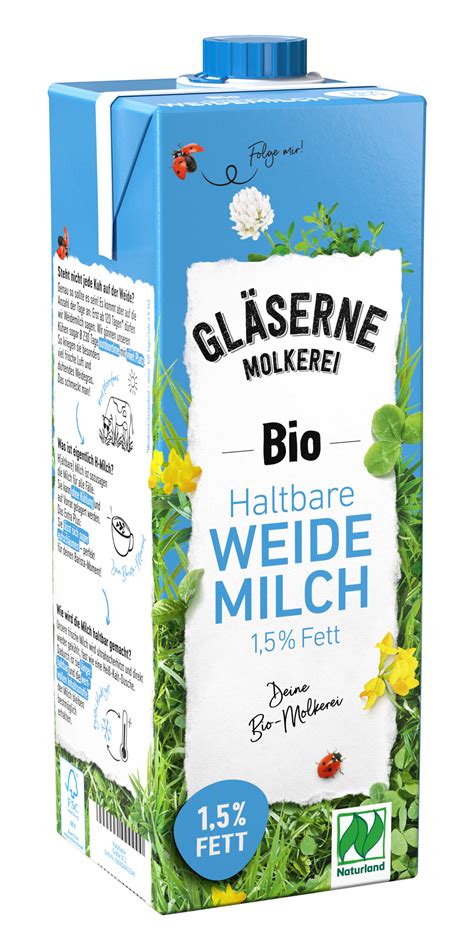 Gläserne Molkerei GM Bio H Milch 1 5 Fett 12 x 1l online kaufen