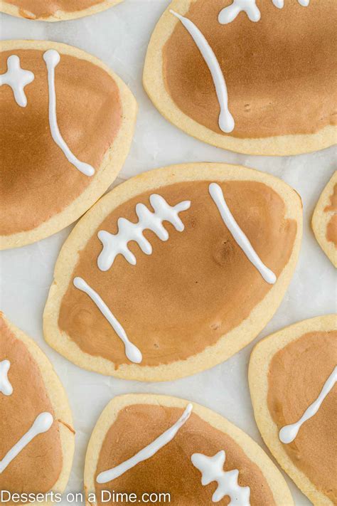 Football Sugar Cookies Recipe Desserts On A Dime