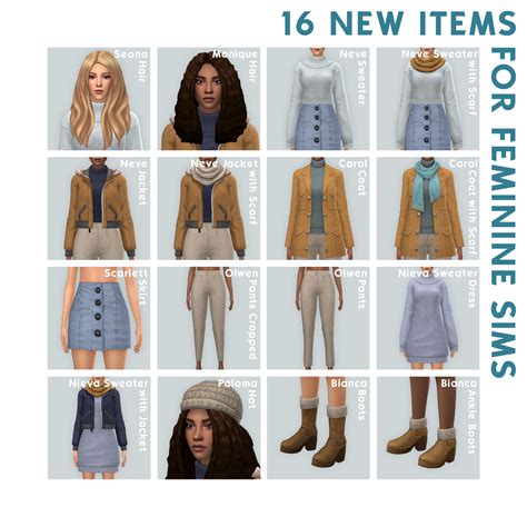 Qicc Soft Scarf Season Collection Gallery The Sims Create A Sim