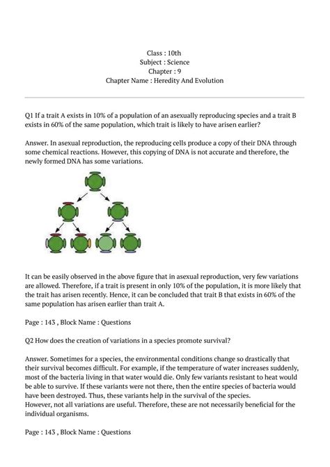 Ncert Solutions For Class Science Chapter Heredity And Evolution