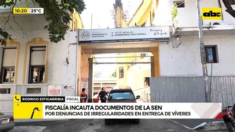 Video Fiscalía incauta documentos de la SEN ABC Noticias ABC Color